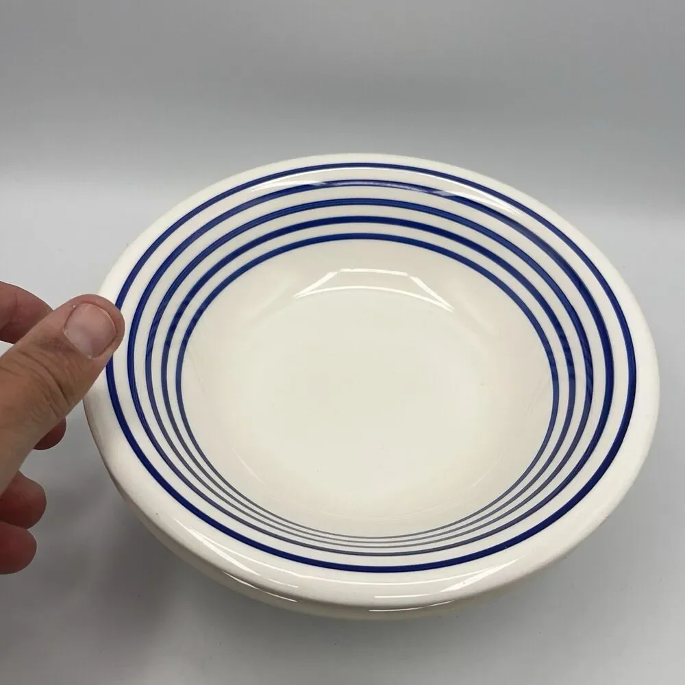 Pier 1 Blue Striped Bowls - Set of 3
